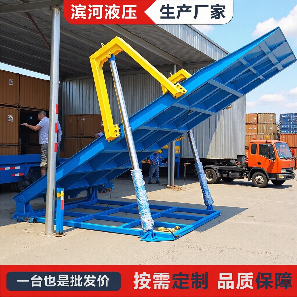 货车卸车平台移动式液压翻板卸车机厂家快递分拣高效升降机