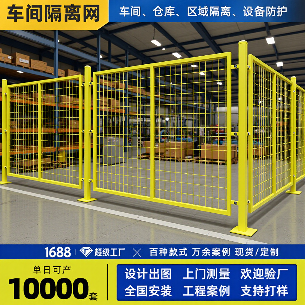 Customized Warehouse Isolation Net Factory Fence Raw Material Classification Finished Shelf Partition Express Logistics Workshop Protection