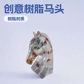 创意新品树脂马头工艺品摆件客厅办公室电视柜样板间马头装饰品