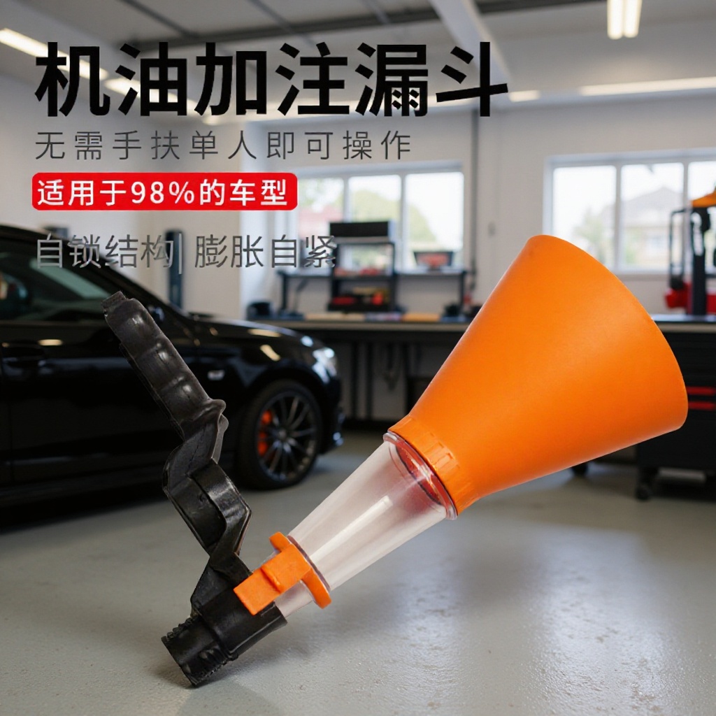 机油加注漏斗汽车发动机汽油漏斗万家用加油更换工具多功能漏斗