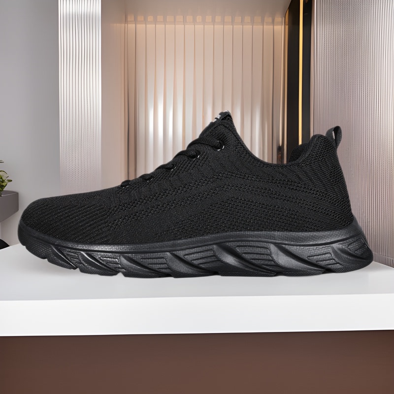 2024 Spring Breathable Mesh Shoes Outdoor Lightweight Sports Shoes Fly-Knit Casual Men's Shoes Trendy Single Shoes Comfortable and Lightweight