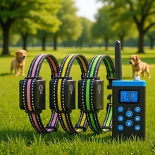 爆款推荐可定制震动电击智能遥控训狗器止吠器宠物项圈亚马逊