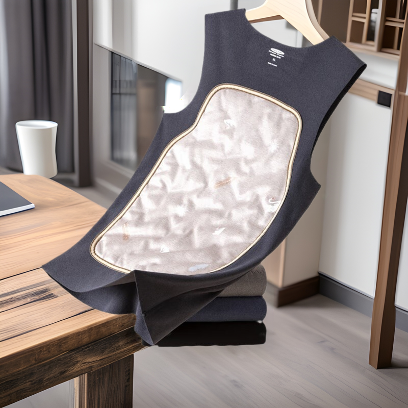 Traceless Fleece Thermal Vest Men's fleece-lined Thickened Down Thermal Underwear Men's Inner Wear Base Vest Slim-fit