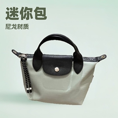 天井龍祥エナジーナイロン餃子バッグ牛革ミニクロスボディバッグハンドバッグショルダーバッグステッチデザイン