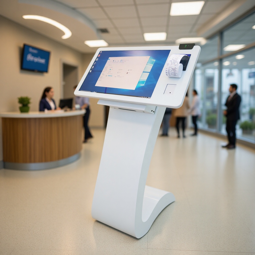 工厂直供32/43寸卧式电脑触控一体机 自助办理终端机智能排队机