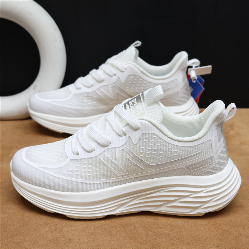 Running Shoes 2025 Summer Mesh Breathable Black Men's Shoes Jogging Shoes Non-Slip Lightweight Soft-Soled Sports Shoes Couple Shoes