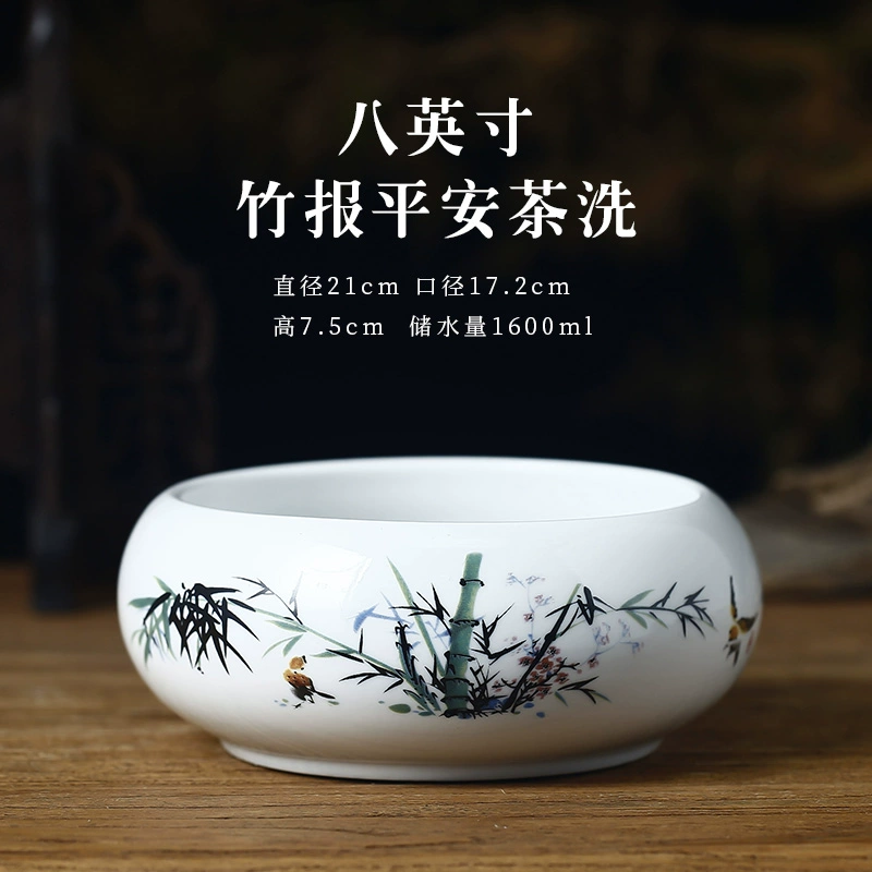 Ceramic big tea cup, tea set with accessories, ashtray