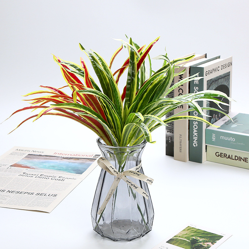 Artificial Chlorophyte Decorative Plant Fake Flower Green Plant Door Head Wall Landscape Flower Arrange Material Single Chlorophyte Small Chlorophyte