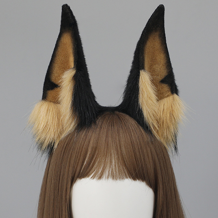 覇気の杜宾さんの犬の耳のカチューシャの动物の擬人cos総攻の超ハンサムな耳の道具のヘアピン|undefined