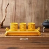 Yellow Fairy Barrel Cup three consecutive seats (cup+base)