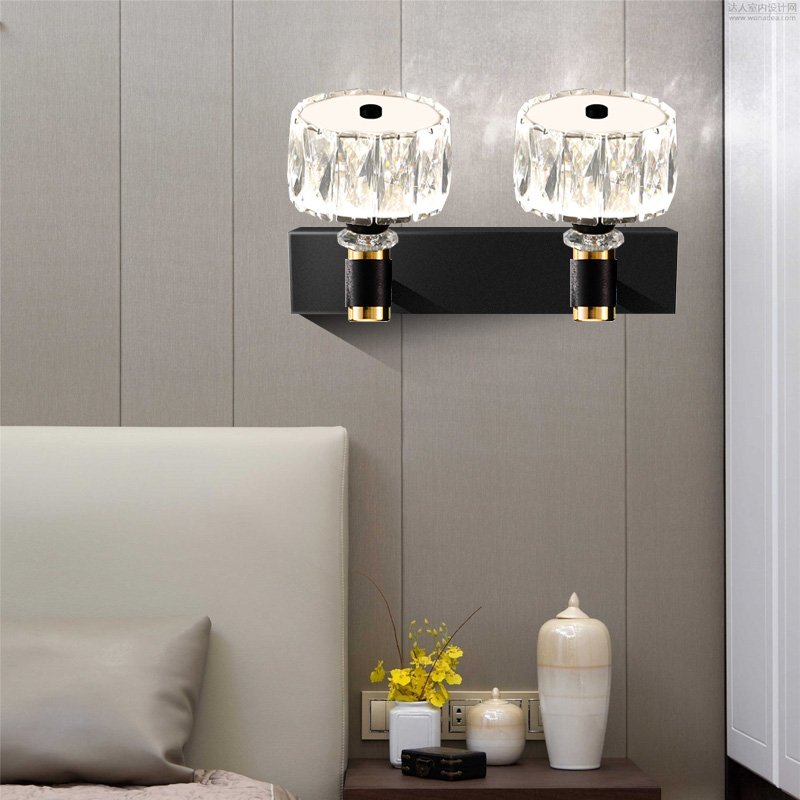 Wall Lamp, Simple, Modern, Light Luxury, 2025 New Model, Nordic Internet Celebrity Hot Item, Crystal Creative and Unique Bedroom Bedside Lamp