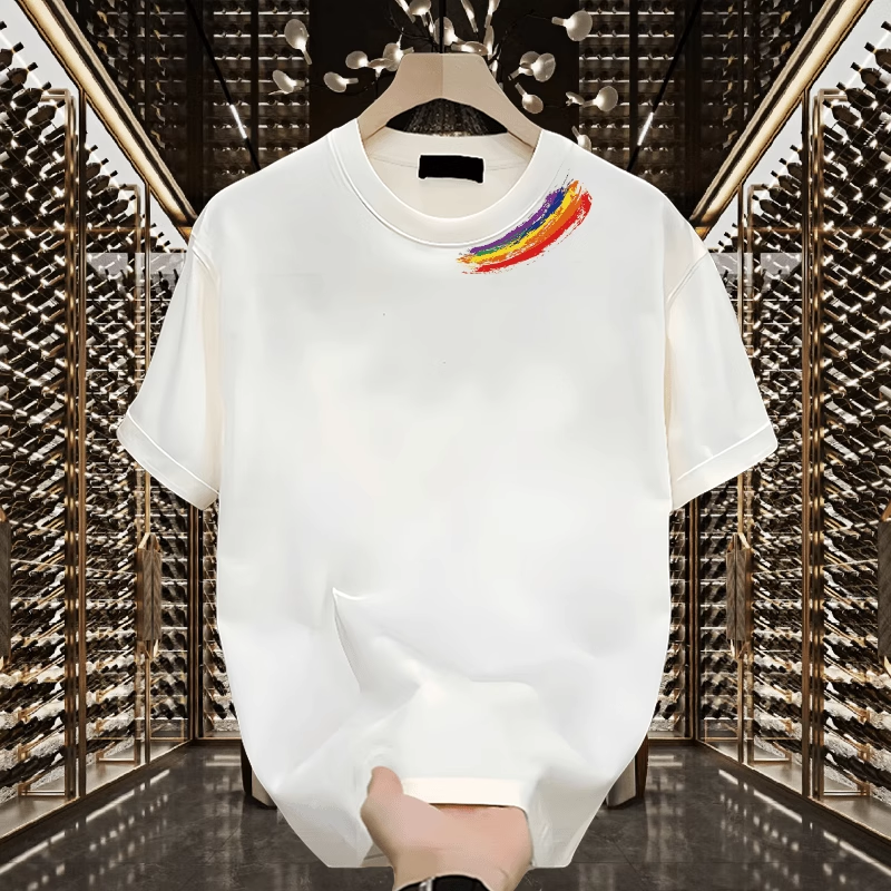 Easiest for Match Short-Sleeved T-Shirts for Men and Women, 2025 New Summer Trendy Brand Handsome Casual Heavy Loose Couple Tops