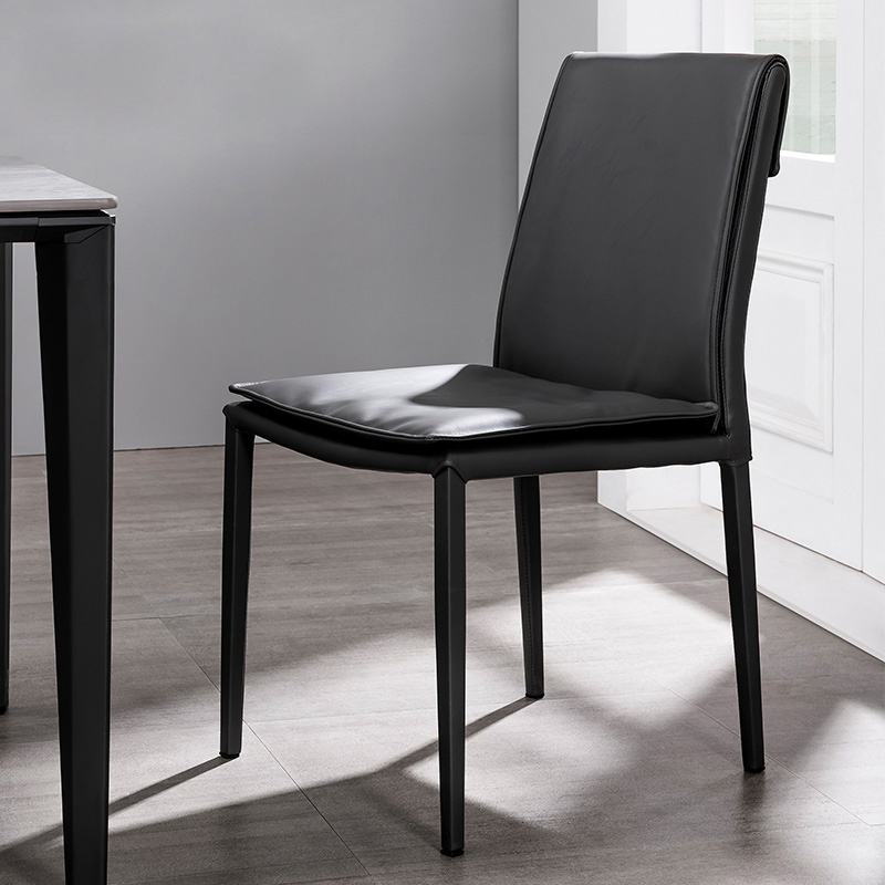 Italian Minimalist Modern Dining Chair Latex Cushion Chair Saddle Leather Chair Nordic Dining Chair Light Luxury Home Dining Chair
