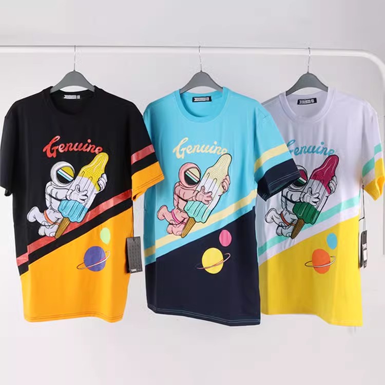 Cute Cartoon! Trendy Young Men, Stylish and Youthful, Energetic Student Crew Neck Casual Short-Sleeve T-Shirt for Women and Men