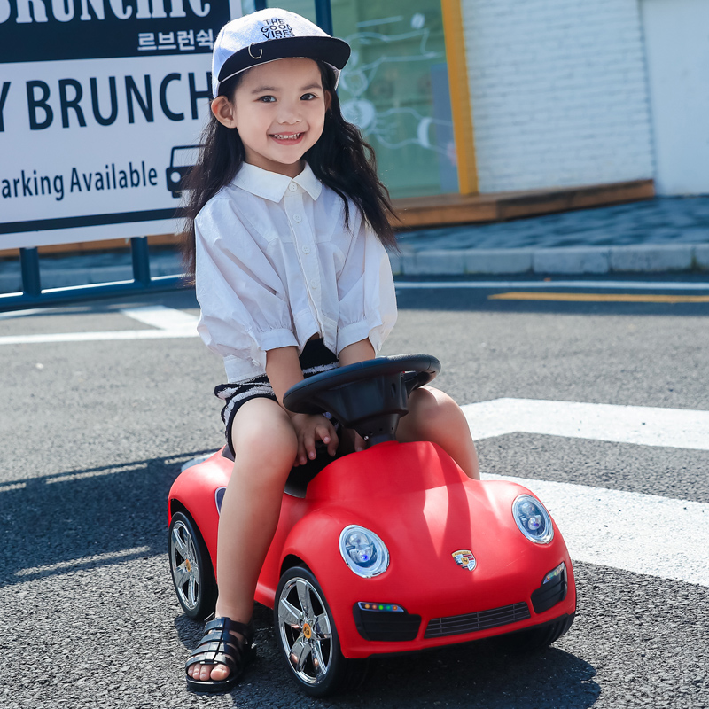 Porsche Children's Scooter for 1-3 Year Old Babies, Twist Car, Four-Wheel Scooter for Kids, Anti-Rollover Toy Car