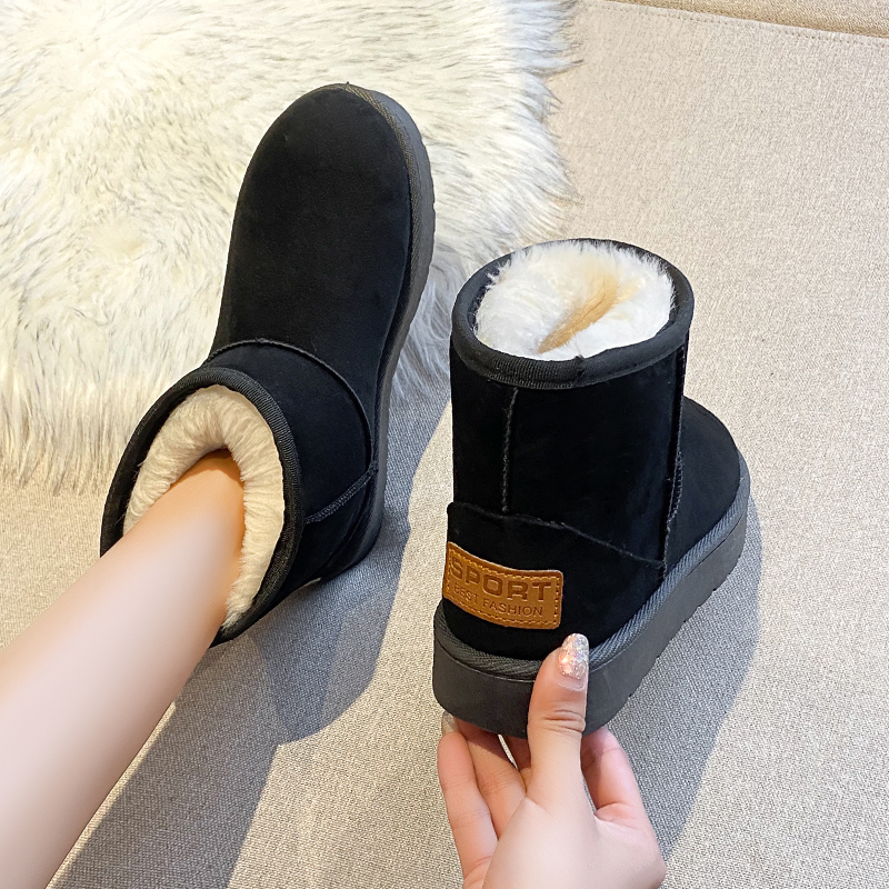 Women's Snow Boots, Short Boots, 2025 New Thickened Snow Cotton Shoes, Winter Warm Fleece-Lined Loafers, Women's Shoes