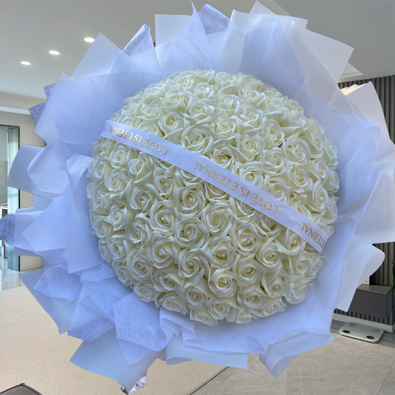 [꿈을 기다리는 것] 99개의 흰 장미 꽃다발