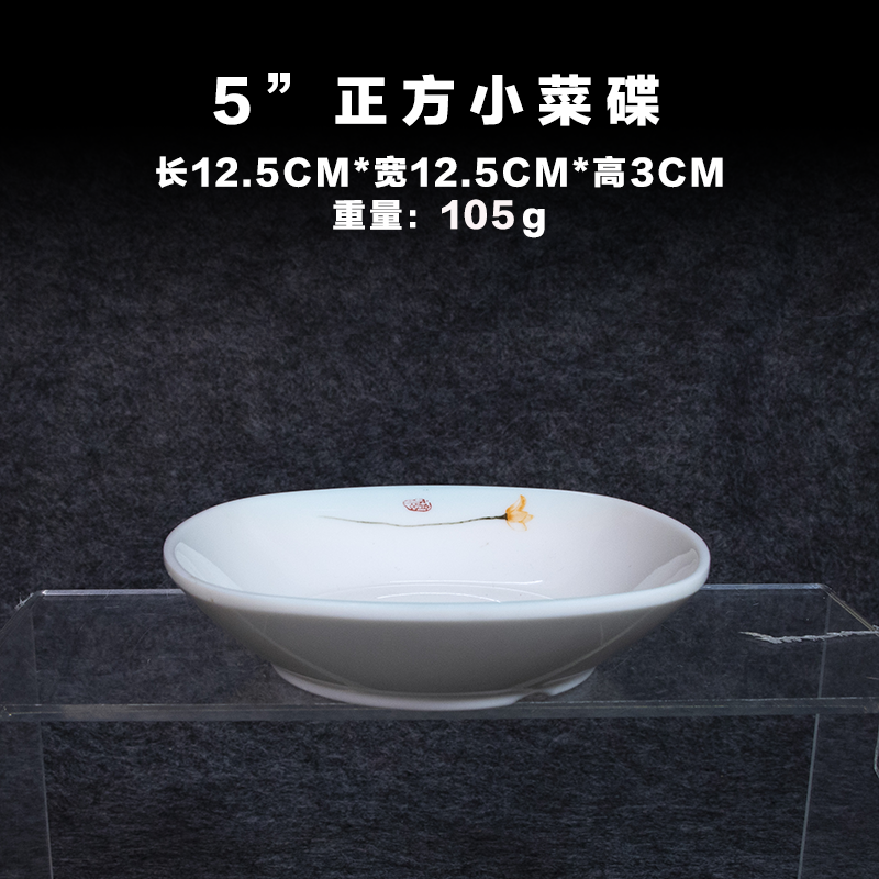 5 인치 사각형 접시