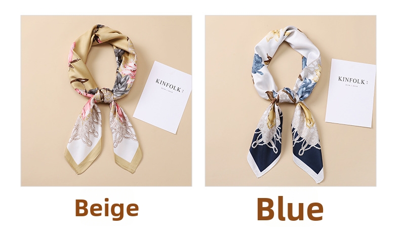 Foulard quadrato in twill floreale per donna grande sciarpa_voghion.com