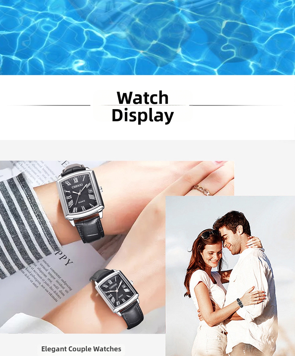 Quartz Couple Wrist Watch With Calendar Leather Strap For Men_voghion.com