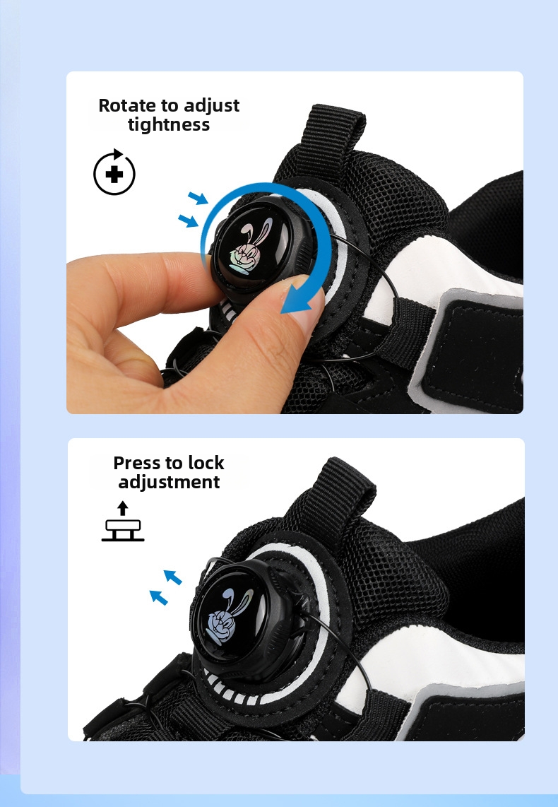 Roller Skates Sneakers For Kids Lightweight Breathable Wheeled Shoes_voghion.com