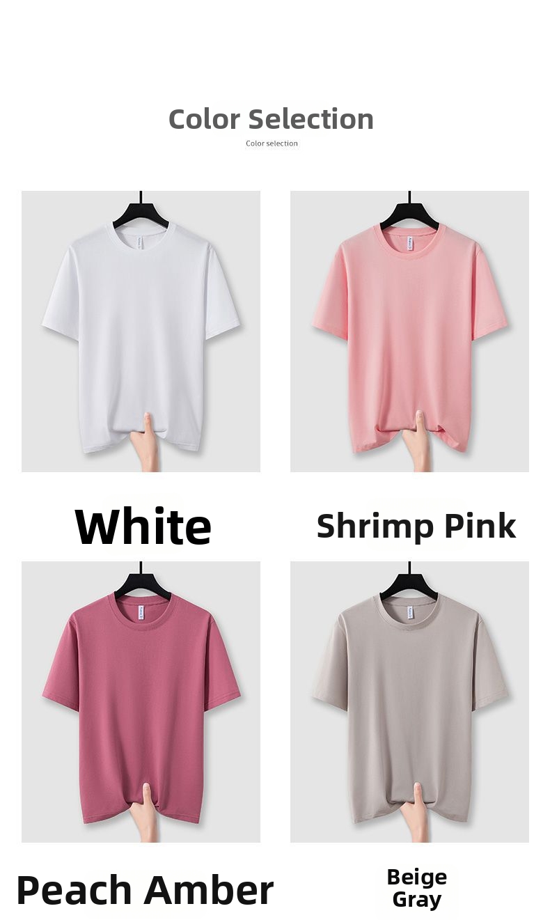 Men's Custom Logo T-shirt Breathable Cotton Blend Crew Neck Tee_voghion.com