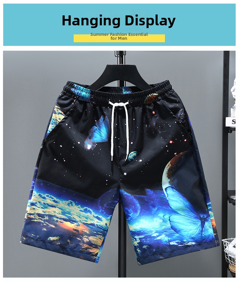 Herren Sommer Freizeithose Badeshorts Gerade Geschnitten_voghion.com