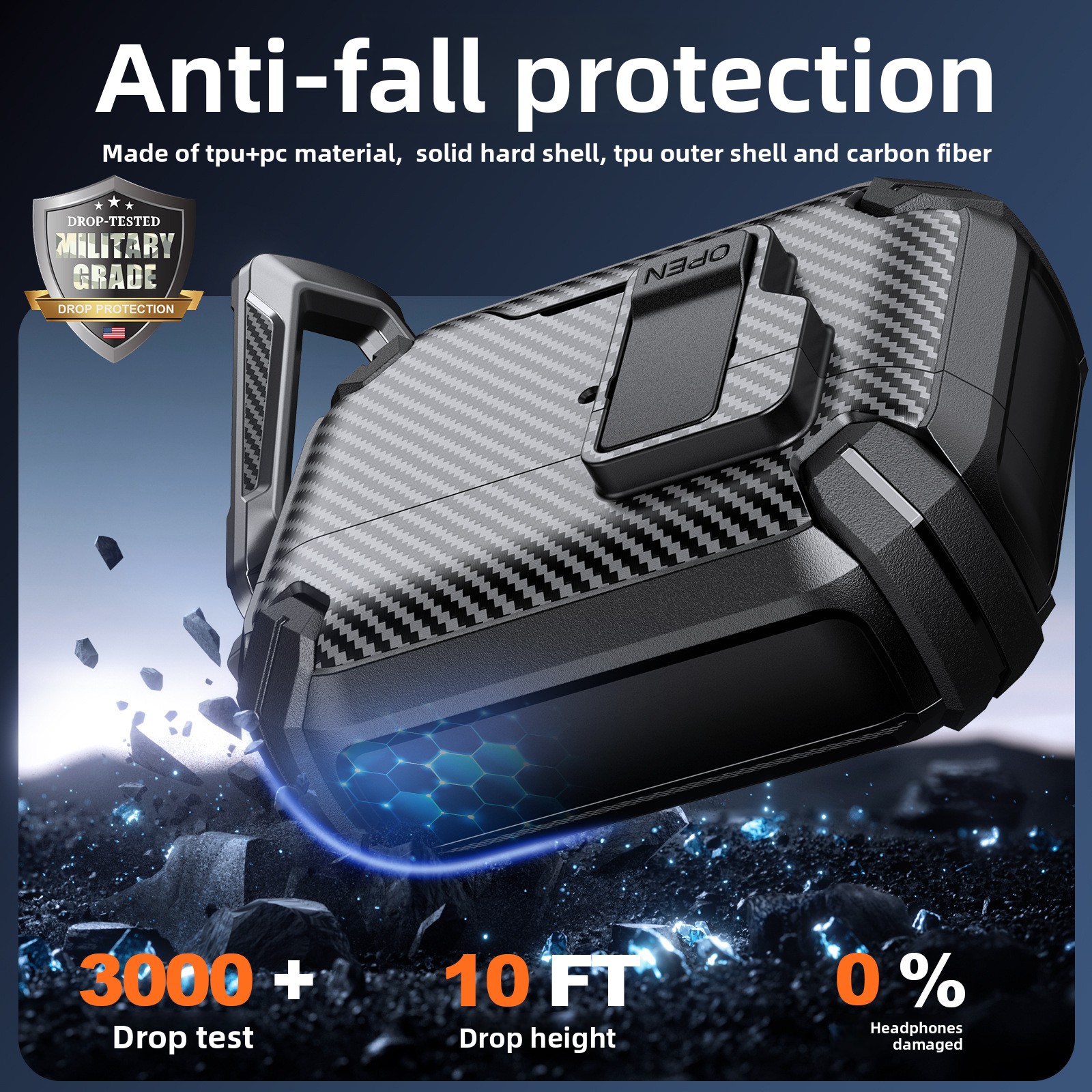 Étui de protection pour airpods pro 3 et 4 avec support intégré_voghion.com