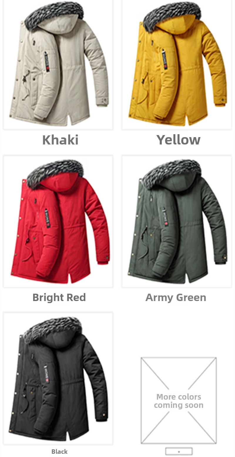 Vinterparka för herrar med termofoder och avtagbar huva_voghion.com