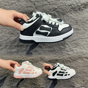 Children's shoes high-version minority bone shoes for boys and girls Putian black and white panda low-top sports casual shoes