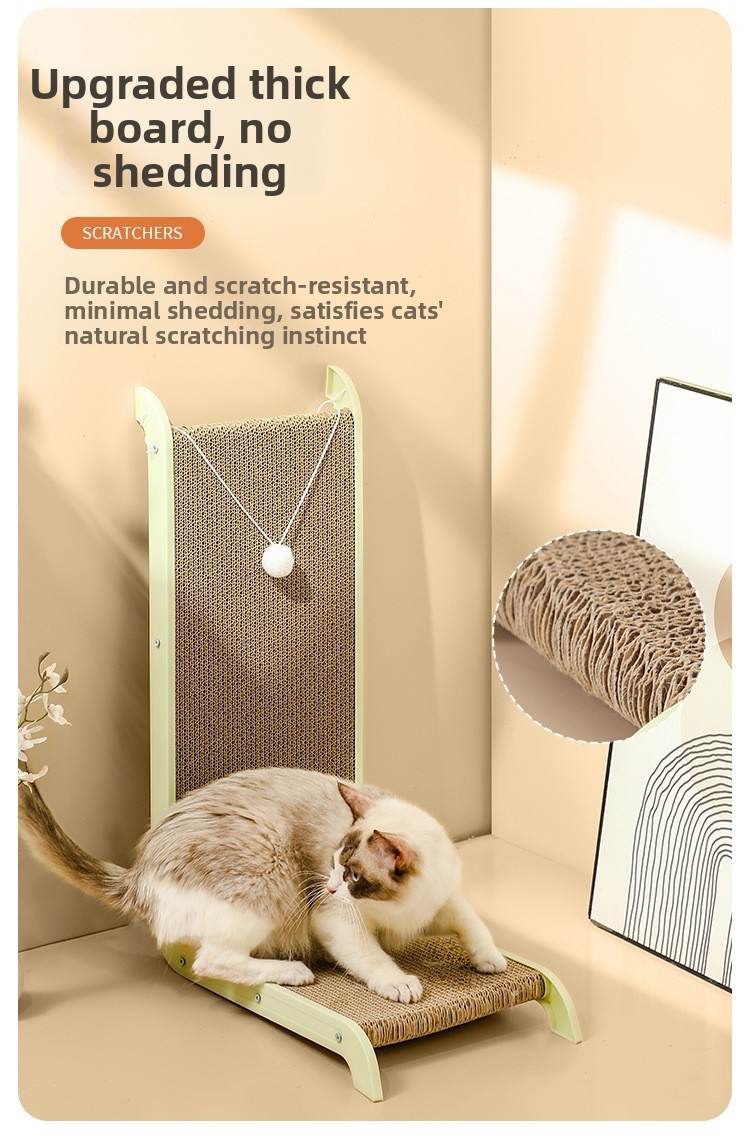 L Shaped Cat Scratching Post Wall Mounted Scratch Resistant Large Size Anti Scratch Pet Toy_voghion.com