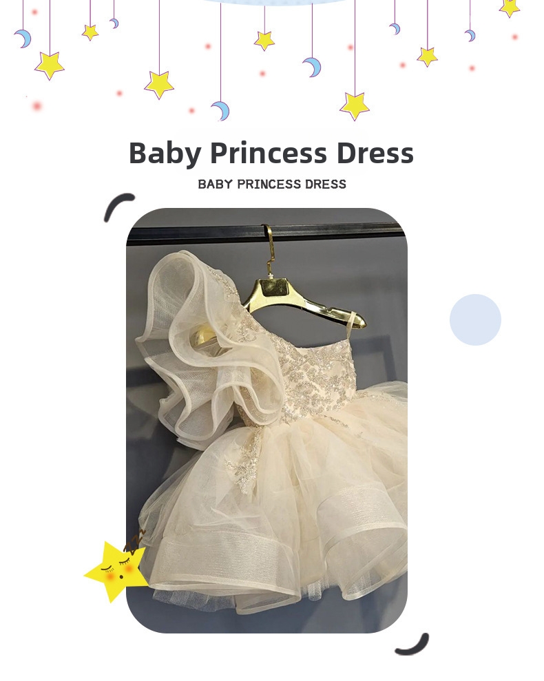 Vestido de princesa de tul para fiesta navidad y cumpleaños_voghion.com