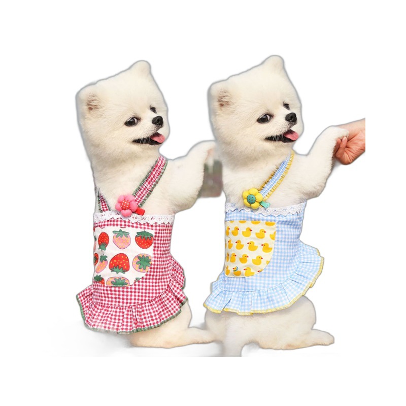 Spring Summer Lightweight Pet Clothes Cat Dresses Suspender Dresses Dog Clothes Pet Supplies_voghion.com