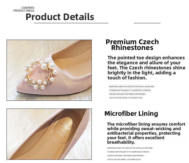 Champagne Rhinestone Mid Heel Wedding Shoes For Women_voghion.com