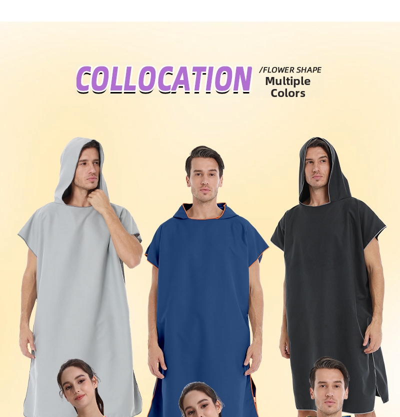 Brzosušeći surf ogrtač pončo za plivanje i plažu_voghion.com