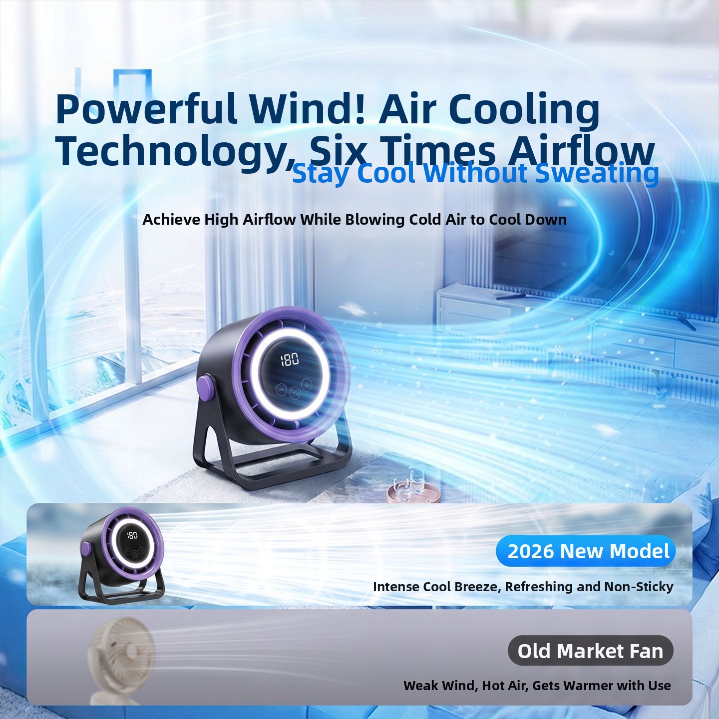 Air Circulator Fans Wholesale For Home Office Desks Bedrooms Dormitories With Lighting_voghion.com