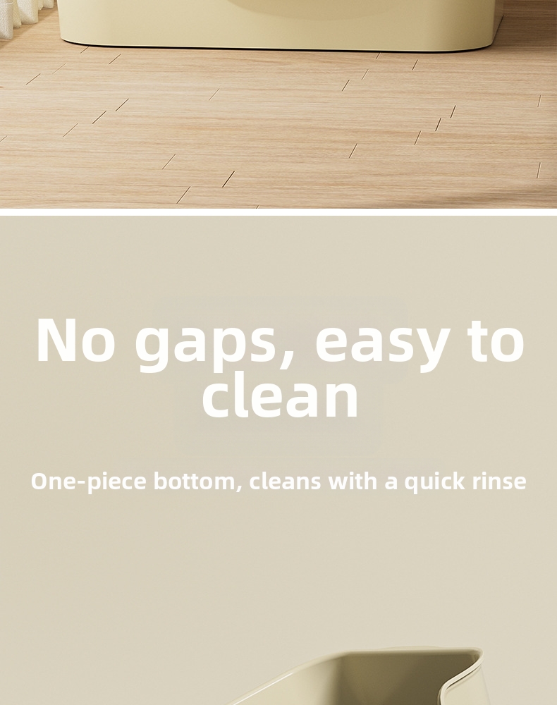Extra Large Semi-enclosed Anti-pulling Cat Litter Box For Pets_voghion.com