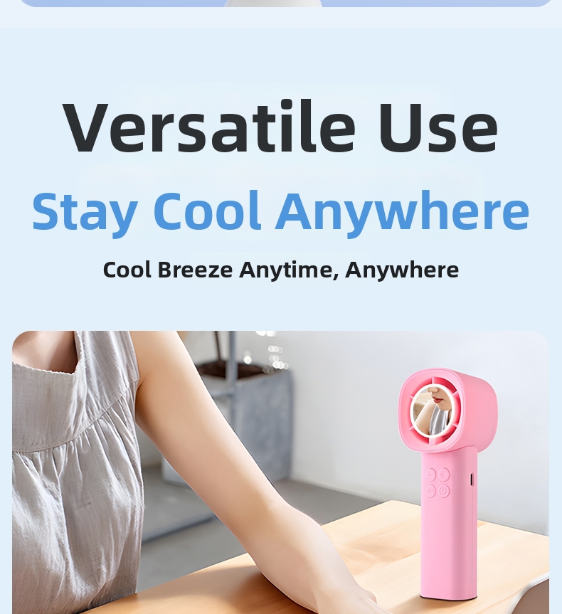 Portable Handheld Fan Usb Rechargeable Mini Desktop Fan For Outdoor_voghion.com