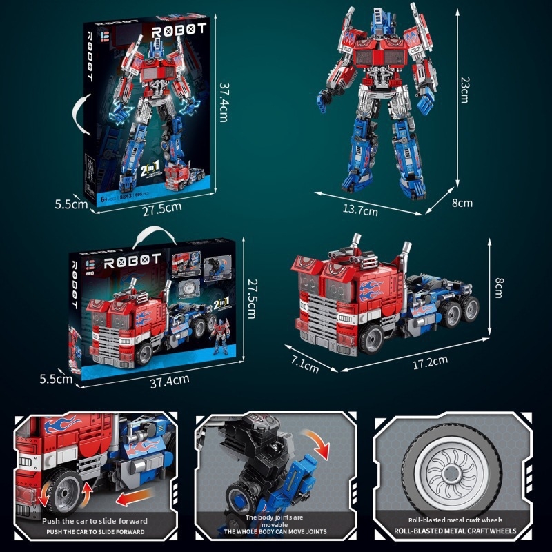 Compatible Transformers Optimus Prime Mech Construction Vehicle Building Blocks Toy For Children Boys Gift_voghion.com