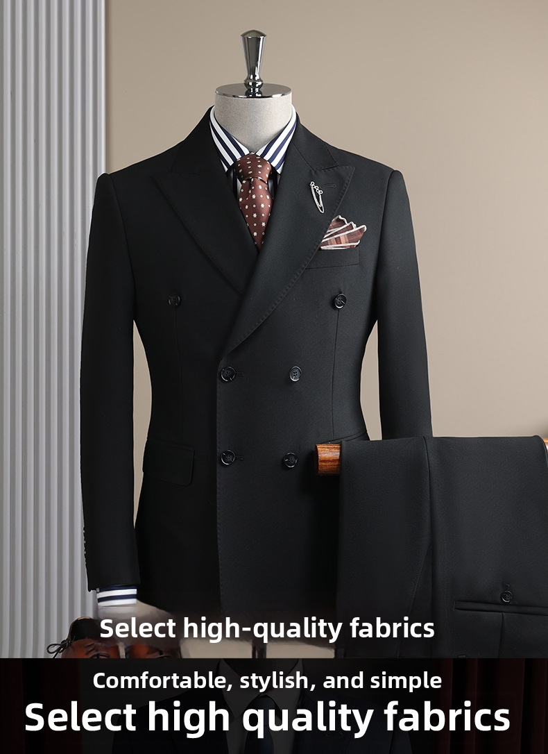 Double Breasted Groom Suit For Men Sophisticated Wedding Style_voghion.com