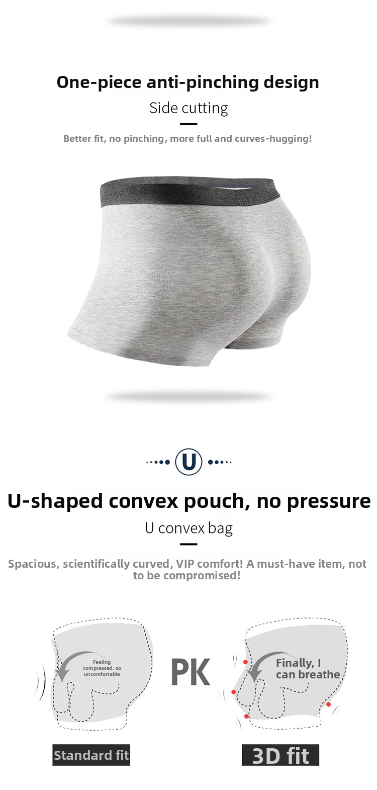 Boxer uomo in cotone modal traspirante intimo da uomo comodo_voghion.com