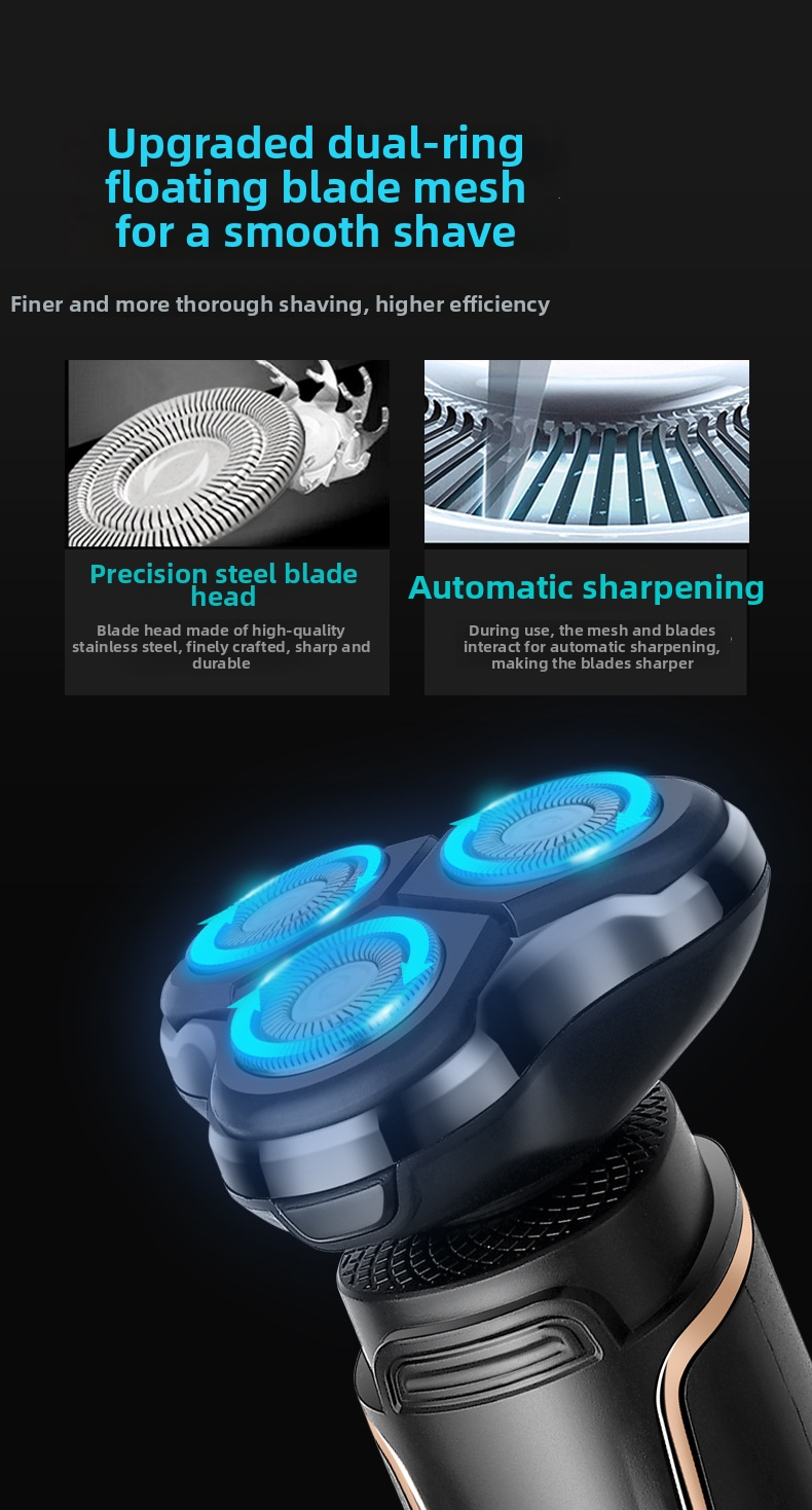 Electric Shaver For Men High Power Washable Intelligent Razor_voghion.com