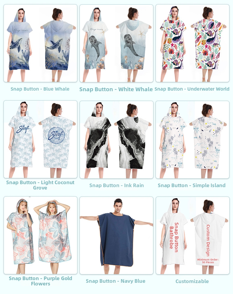 Quick Drying Change Robe Swimming Towel For Surfing And Beach_voghion.com