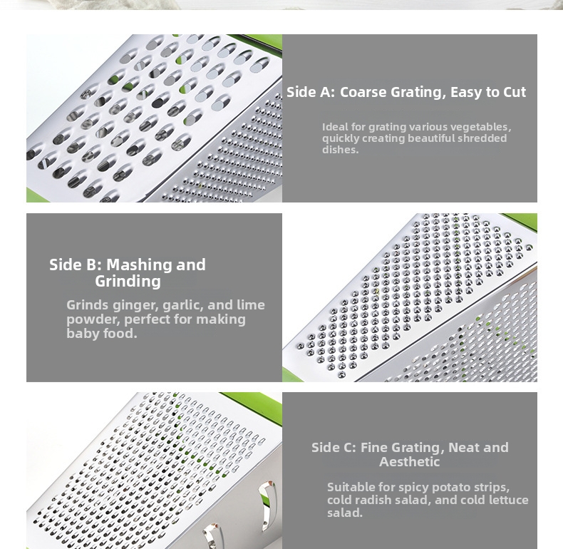 Groenterasp van rvs met vier zijden voor in de keuken_voghion.com