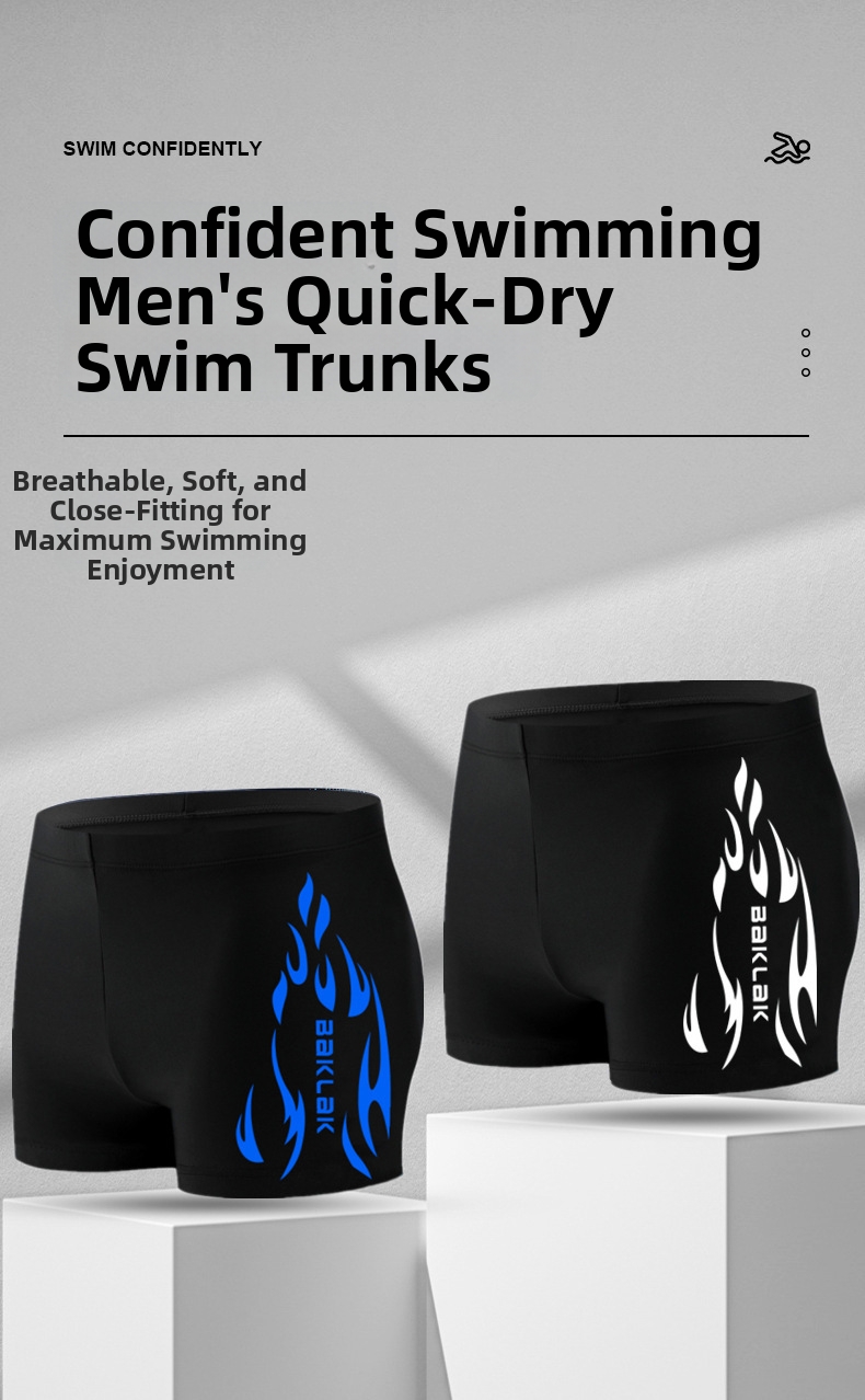 Herren Badehose Mit Hohem Bund Konservativer Schnitt Für Herren_voghion.com