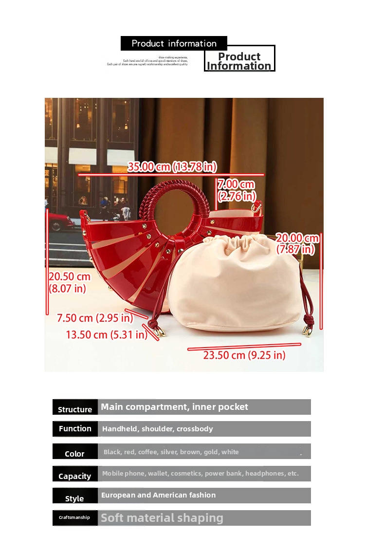 Borsa a conchiglia a ventaglio borsa a tracolla donna trendy_voghion.com