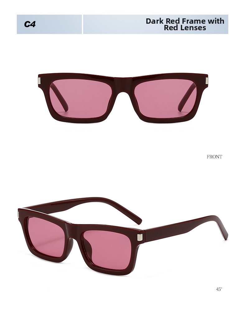 Stylish Square Frame Sunglasses Uv Protection For Women_voghion.com