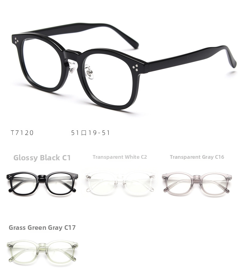 Korean Style Tr90 Eyeglass Frames Artistic Prescription Glasses_voghion.com