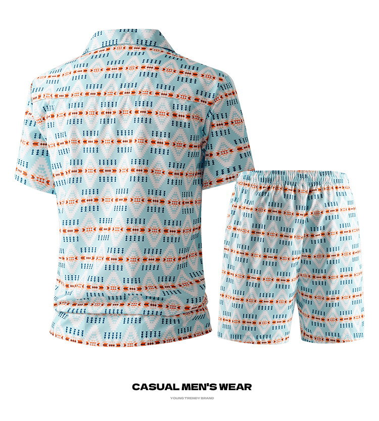 Herren T-shirt Sets 3d Druck Freizeit Kurzarm Zweiteiler Outfit_voghion.com