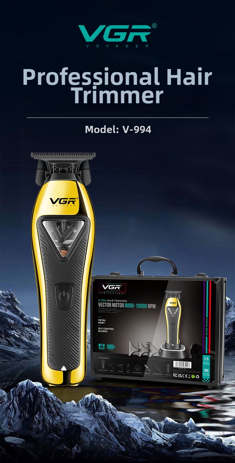 Professional Hair Clipper Set For Men Rechargeable Salon Kit_voghion.com